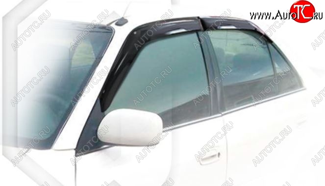 1 999 р. Дефлектора окон CA-Plastic  Toyota Carina  Е210 (1998-2001) седан рестайлинг (Classic полупрозрачный, Без хром.молдинга, Крепление только на скотч)  с доставкой в г. Пермь