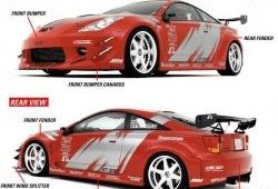 8 899 р. Задний бампер K1 Style wide body Toyota Celica T230 (1999-2006)  с доставкой в г. Пермь. Увеличить фотографию 5