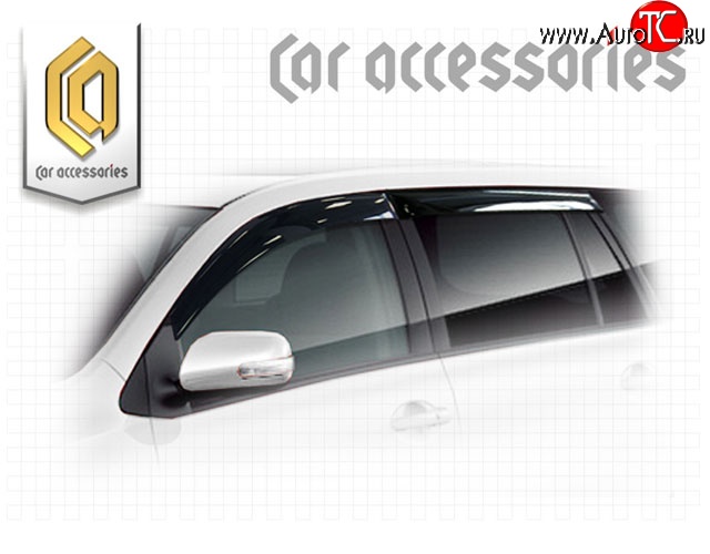 1 999 р. Комплект дефлекторов окон CA-Plastic Toyota Corolla Fielder E140 универсал дорестайлинг (2006-2008) (Classic полупрозрачный, Без хром молдинга, Крепление скотч)  с доставкой в г. Пермь