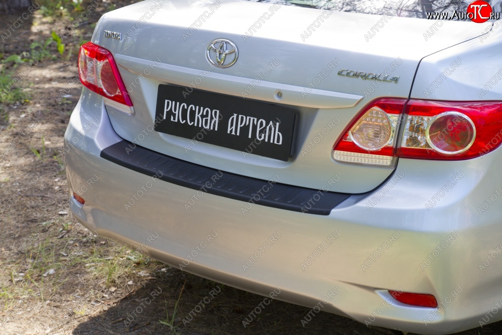 1 329 р. Защитная накладка на задний бампер RA  Toyota Corolla  E150 (2006-2010) седан дорестайлинг  с доставкой в г. Пермь