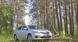 999 р. Реснички на фары RA Toyota Corolla E140 седан рестайлинг (2009-2013) (Неокрашенные)  с доставкой в г. Пермь. Увеличить фотографию 2