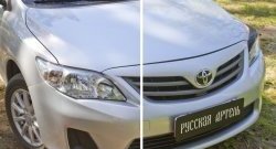 999 р. Реснички на фары RA Toyota Corolla E140 седан рестайлинг (2009-2013) (Неокрашенные)  с доставкой в г. Пермь. Увеличить фотографию 6