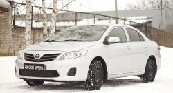 999 р. Зимняя заглушка решетки переднего бампера РА  Toyota Corolla ( E140,  E150) (2009-2013) седан рестайлинг  с доставкой в г. Пермь. Увеличить фотографию 2
