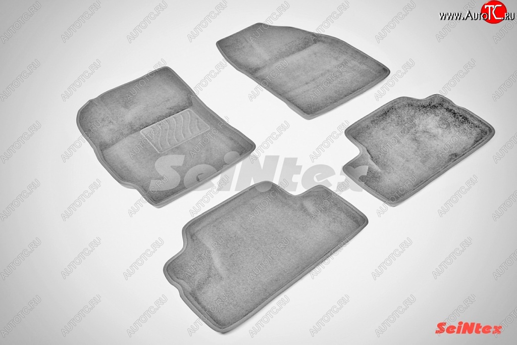 6 709 р. Износостойкие коврики в салон 3D TOYOTA COROLLA 07 серые (компл)  Toyota Corolla  E150 (2006-2010) седан дорестайлинг  с доставкой в г. Пермь