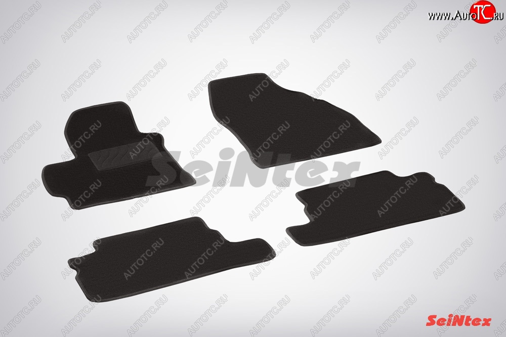 2 899 р. Износостойкие коврики в салон SeiNtex Premium LUX 4 шт. (ворсовые)  Toyota Corolla  E150 (2006-2010) седан дорестайлинг  с доставкой в г. Пермь