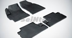 Износостойкие коврики в салон с рисунком Сетка SeiNtex Premium 4 шт. (резина) Toyota Corolla  E150 (2006-2010) седан дорестайлинг