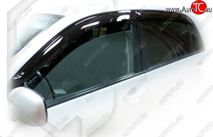1 999 р. Дефлектора окон (Е121, 123, 124) CA-Plastic  Toyota Corolla  E120 (2004-2007) хэтчбек рестайлинг (Classic полупрозрачный, Без хром.молдинга, Крепление только на скотч)  с доставкой в г. Пермь