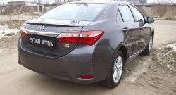 1 039 р. Защитная накладка на задний бампер RA Toyota Corolla E180 дорестайлинг (2013-2016)  с доставкой в г. Пермь. Увеличить фотографию 2