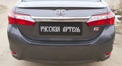 1 039 р. Защитная накладка на задний бампер RA Toyota Corolla E180 дорестайлинг (2013-2016)  с доставкой в г. Пермь. Увеличить фотографию 3