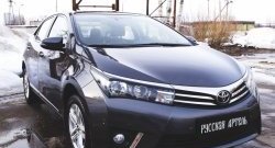 1 049 р. Реснички на фары RA  Toyota Corolla  E180 (2013-2016) дорестайлинг (Неокрашенные)  с доставкой в г. Пермь. Увеличить фотографию 2