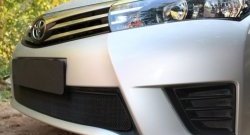 1 469 р. Сетка на бампер Russtal (черная) Toyota Corolla E180 рестайлинг (2016-2019)  с доставкой в г. Пермь. Увеличить фотографию 2