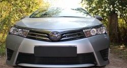 1 469 р. Сетка на бампер Russtal (черная) Toyota Corolla E180 рестайлинг (2016-2019)  с доставкой в г. Пермь. Увеличить фотографию 3