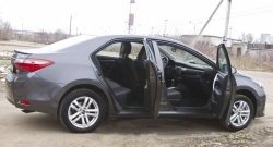1 999 р. Накладки на порожки автомобиля RA Toyota Corolla E180 дорестайлинг (2013-2016)  с доставкой в г. Пермь. Увеличить фотографию 2