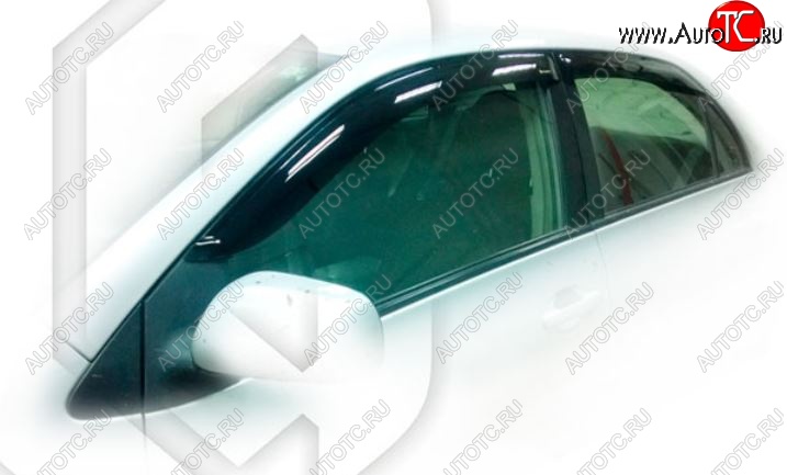 2 799 р. Дефлектора окон (E141) CA-Plastic Toyota Corolla Axio (E140) седан дорестайлинг (2006-2008) (Classic полупрозрачный, Без хром.молдинга, Крепление только на скотч)  с доставкой в г. Пермь
