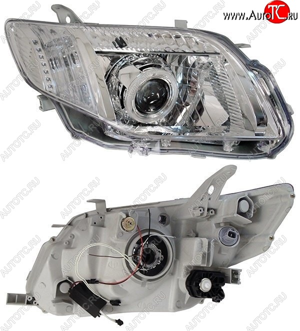 12 899 р. Правая фара SAT (диод/линза) Toyota Corolla Axio (E140) седан дорестайлинг (2006-2008)  с доставкой в г. Пермь