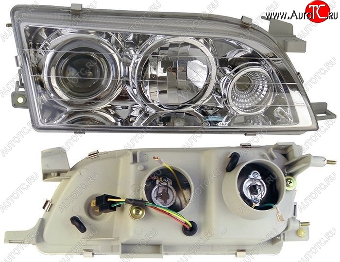 3 099 р. Правая фара SAT (диод/линза) Toyota Corolla E100 седан (1991-2002)  с доставкой в г. Пермь