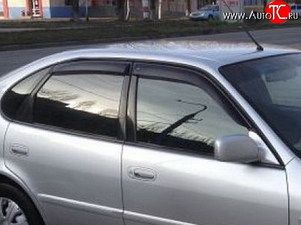 999 р. Комплект дефлекторов окон (ветровиков) 4 шт. (седан) Russtal Toyota Corolla E110 седан дорестайлинг (1997-2000)  с доставкой в г. Пермь
