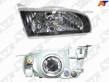 Правая фара SAT (черный хрусталь) Toyota Corolla  E110 (1995-1997) седан рестайлинг