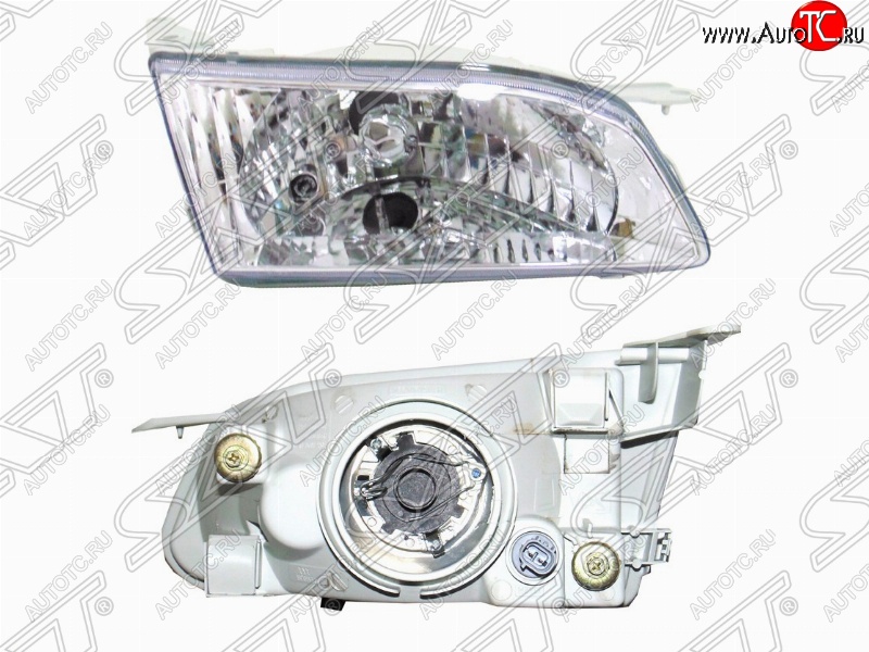 2 179 р. Левая фара SAT (хрусталь) Toyota Corolla E110 седан дорестайлинг (1997-2000)  с доставкой в г. Пермь