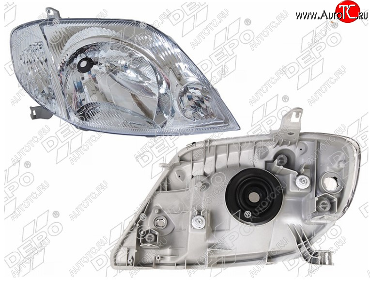 7 599 р. Правая передняя фара DEPO (Евросвет) Toyota Corolla E110 седан рестайлинг (2000-2002)  с доставкой в г. Пермь