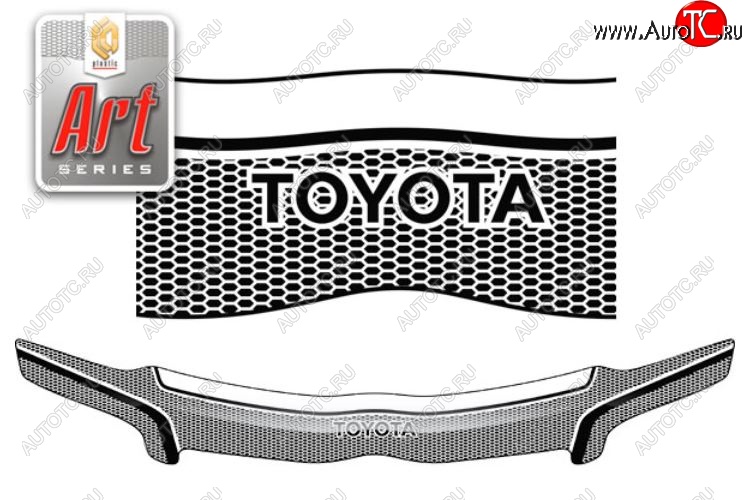 2 199 р. Дефлектор капота CA-Plastiс  Toyota Corolla  E120 (2004-2007) седан рестайлинг (Серия Art графит)  с доставкой в г. Пермь