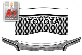 Дефлектор капота CA-Plastiс Toyota Corolla  E120 (2004-2007) седан рестайлинг (Серия Art белая)