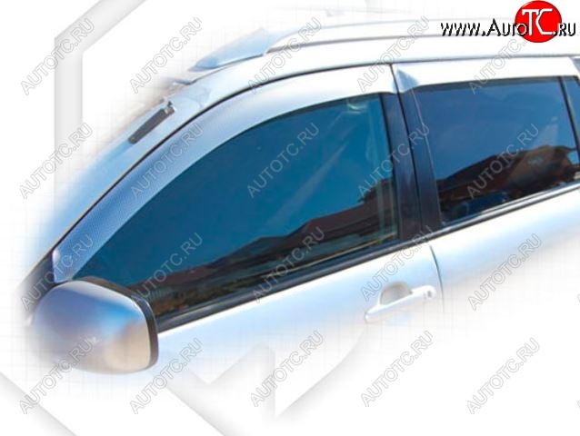 1 999 р. Дефлектора окон CA-Plastic  Toyota Corolla  E120 (2004-2007) седан рестайлинг (Classic полупрозрачный, Без хром.молдинга, Крепление только на скотч)  с доставкой в г. Пермь