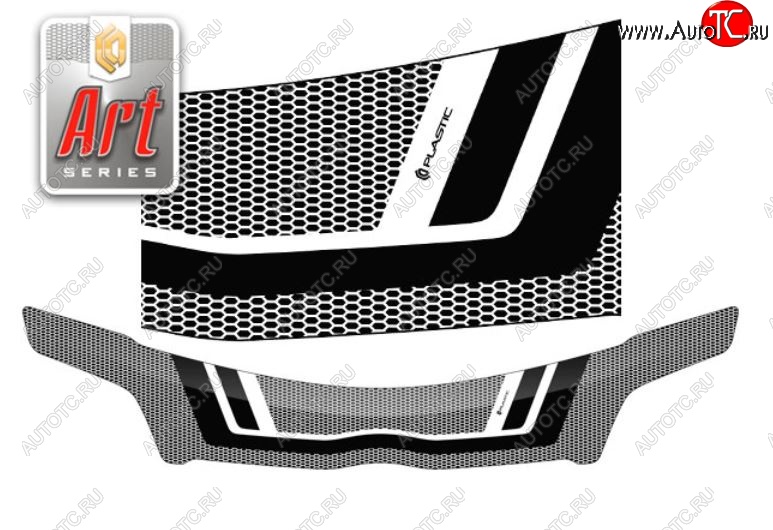 2 399 р. Дефлектор капота CA-Plastiс  Toyota Corolla  E120 (2000-2004) седан дорестайлинг (Серия Art )  с доставкой в г. Пермь