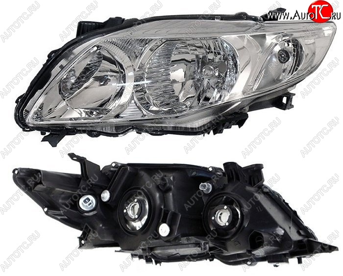 3 679 р. Левая фара SAT (с электрокорректором) Toyota Corolla E140 седан дорестайлинг (2007-2010)  с доставкой в г. Пермь