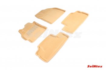 5 449 р. Комплект ворсовых ковриков в салон Seintex (3D)  Toyota Corolla ( E150,  E140) (2006-2013) седан дорестайлинг, седан рестайлинг (Черный)  с доставкой в г. Пермь. Увеличить фотографию 3