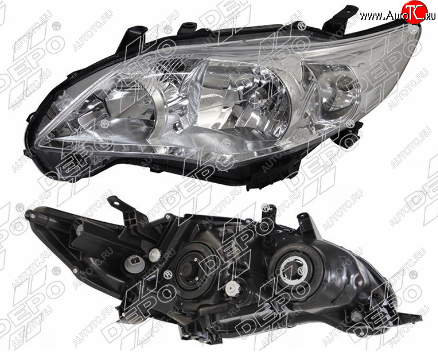 12 999 р. Левая фара DEPO Toyota Corolla E140 седан рестайлинг (2009-2013)  с доставкой в г. Пермь