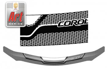 Дефлектор капота CA-Plastiс Toyota Corolla  E150 (2006-2010) седан дорестайлинг (Серия Art графит)