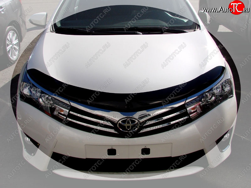 3 299 р. Дефлектор капота SIM Toyota Corolla E180 дорестайлинг (2013-2016)  с доставкой в г. Пермь
