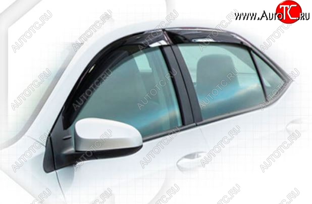 1 999 р. Дефлектора окон CA-Plastic Toyota Corolla E180 дорестайлинг (2013-2016) (Classic полупрозрачный, Без хром.молдинга)  с доставкой в г. Пермь