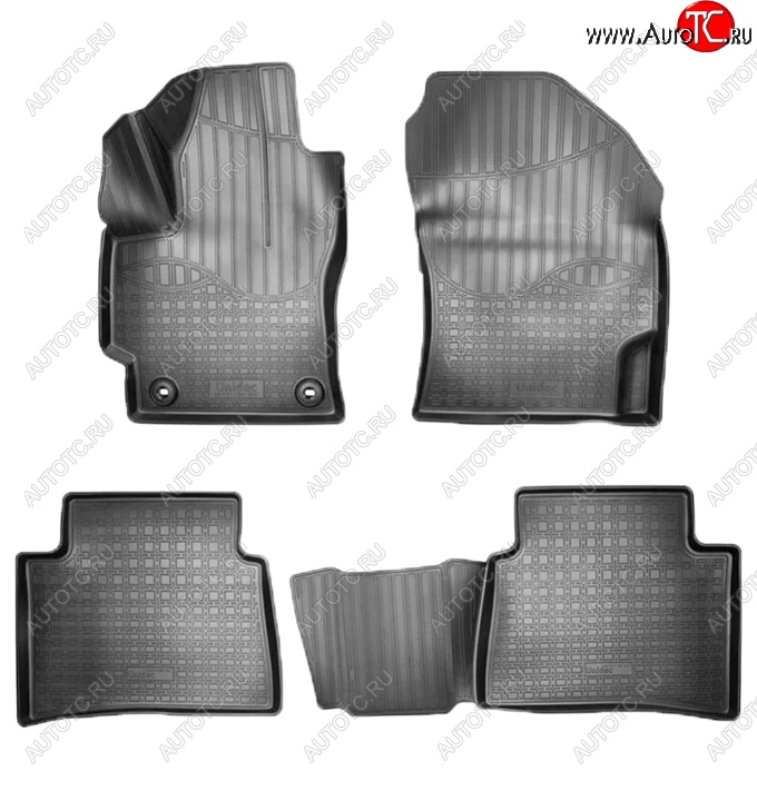 2 359 р. Коврики салонные Noplast (3D) Toyota Corolla E210 седан дорестайлинг (2018-2022) (Черные)  с доставкой в г. Пермь