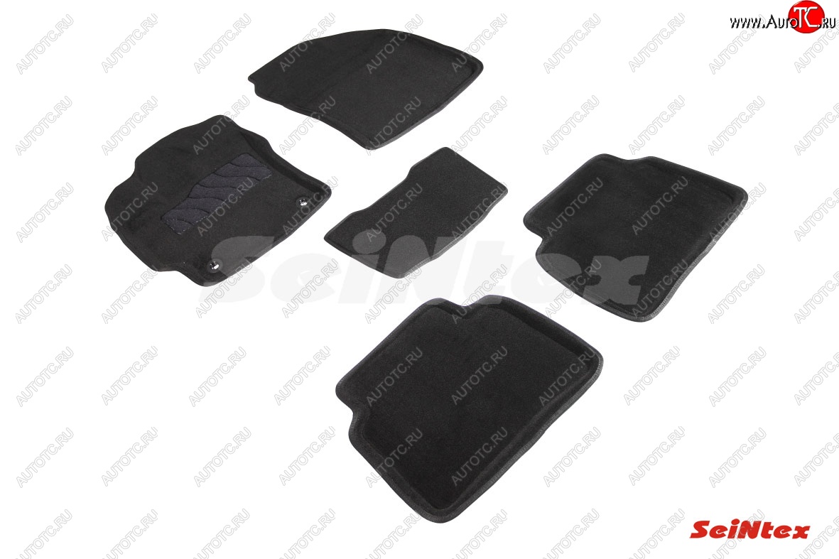 5 449 р. Комплект 3D ковриков в салон (ворсовые / чёрные) Seintex  Toyota Corolla  E210 (2018-2022) седан дорестайлинг  с доставкой в г. Пермь