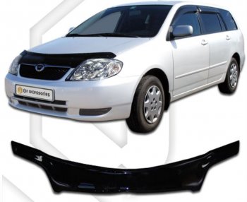 Дефлектор капота (E121-124) CA-Plastiс Toyota Corolla Fielder E120 универсал дорестайлинг (2000-2002)