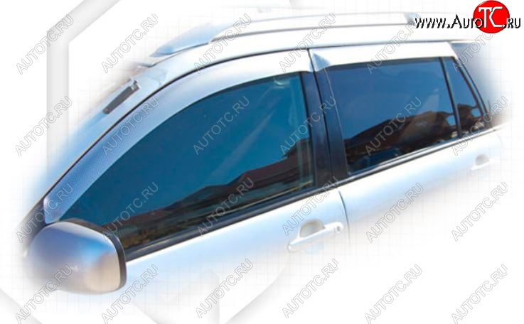 1 999 р. Дефлектора окон (E121-124) CA-Plastic  Toyota Corolla Fielder  E120 (2000-2004) универсал дорестайлинг, универсал 1-ый рестайлинг (Classic полупрозрачный, Без хром.молдинга, Крепление только на скотч)  с доставкой в г. Пермь
