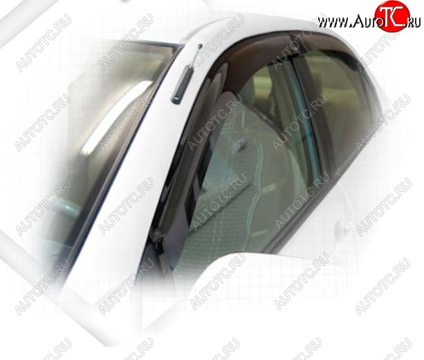 1 999 р. Дефлектора окон CA-Plastic  Toyota Corolla Fielder  E120 (2004-2006) универсал 2-ой рестайлинг (Classic полупрозрачный, Без хром.молдинга, Крепление только на скотч)  с доставкой в г. Пермь