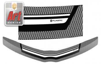 Дефлектор капота CA-Plastiс Toyota Corolla Fielder  E160 (2012-2015) универсал дорестайлинг (Серия Art белая)