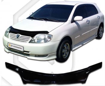 Дефлектор капота (E121-124 до 2002) CA-Plastiс Toyota Corolla Runx  E120 (1999-2002) хэтчбэк 5 дв. дорестайлинг