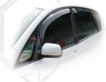 Дефлектора окон CA-Plastic Toyota Corolla Verso  Е120 (2001-2004) (Classic полупрозрачный, Без хром.молдинга)