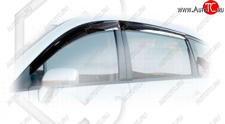 2 079 р. Дефлектора окон CA-Plastic Toyota Corolla Verso AR10 (2004-2009) (Classic полупрозрачный, Без хром.молдинга, Крепление только на скотч)  с доставкой в г. Пермь