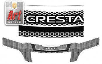 Дефлектор капота CA-Plastiс Toyota Cresta  X100 (1996-1998) дорестайлинг (Серия Art серебро)