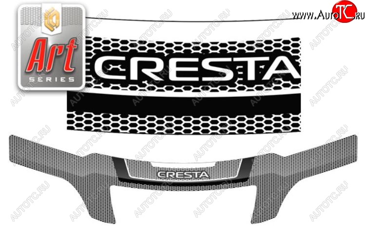 2 399 р. Дефлектор капота CA-Plastiс  Toyota Cresta  X100 (1996-1998) дорестайлинг (Серия Art черная)  с доставкой в г. Пермь