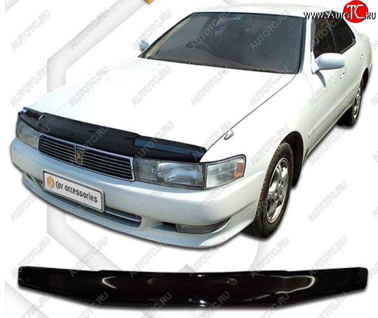 1 899 р. Дефлектор капота CA-Plastiс  Toyota Cresta  X90 (1992-1996) (Classic черный, Без надписи)  с доставкой в г. Пермь