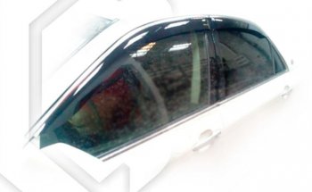 Дефлектора окон CA-Plastic Toyota Crown  S180 (2005-2008) седан рестайлинг (Classic полупрозрачный, Без хром.молдинга)