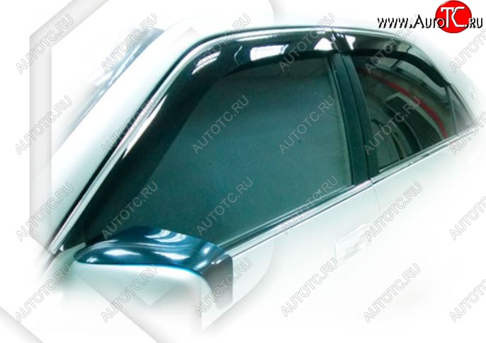 2 079 р. Дефлектора окон CA-Plastic  Toyota Crown  S170 (1999-2003) седан (Classic полупрозрачный, Без хром.молдинга)  с доставкой в г. Пермь