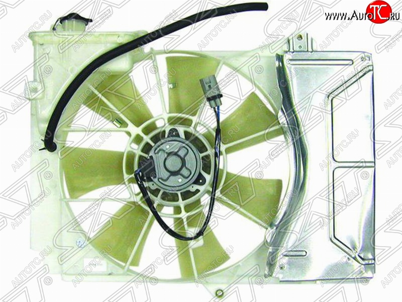 7 599 р. Диффузор радиатора в сборе SAT Toyota Vitz XP10 хэтчбэк 3 дв. дорестайлинг (1999-2001)  с доставкой в г. Пермь