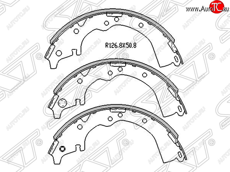 1 539 р. Колодки тормозные SAT (задние) Toyota Estima XR10,XR20 (1990-1999)  с доставкой в г. Пермь